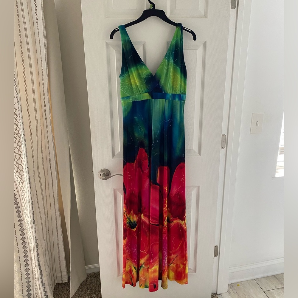Floral rainbow maxi Dress - Ronni Nicole - Size 10